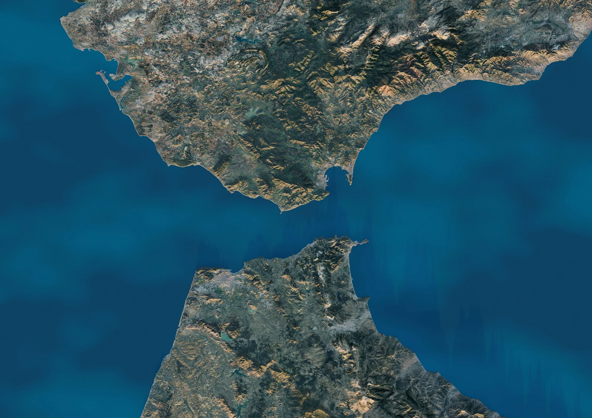 Méditerranée occidentale vue par satellite