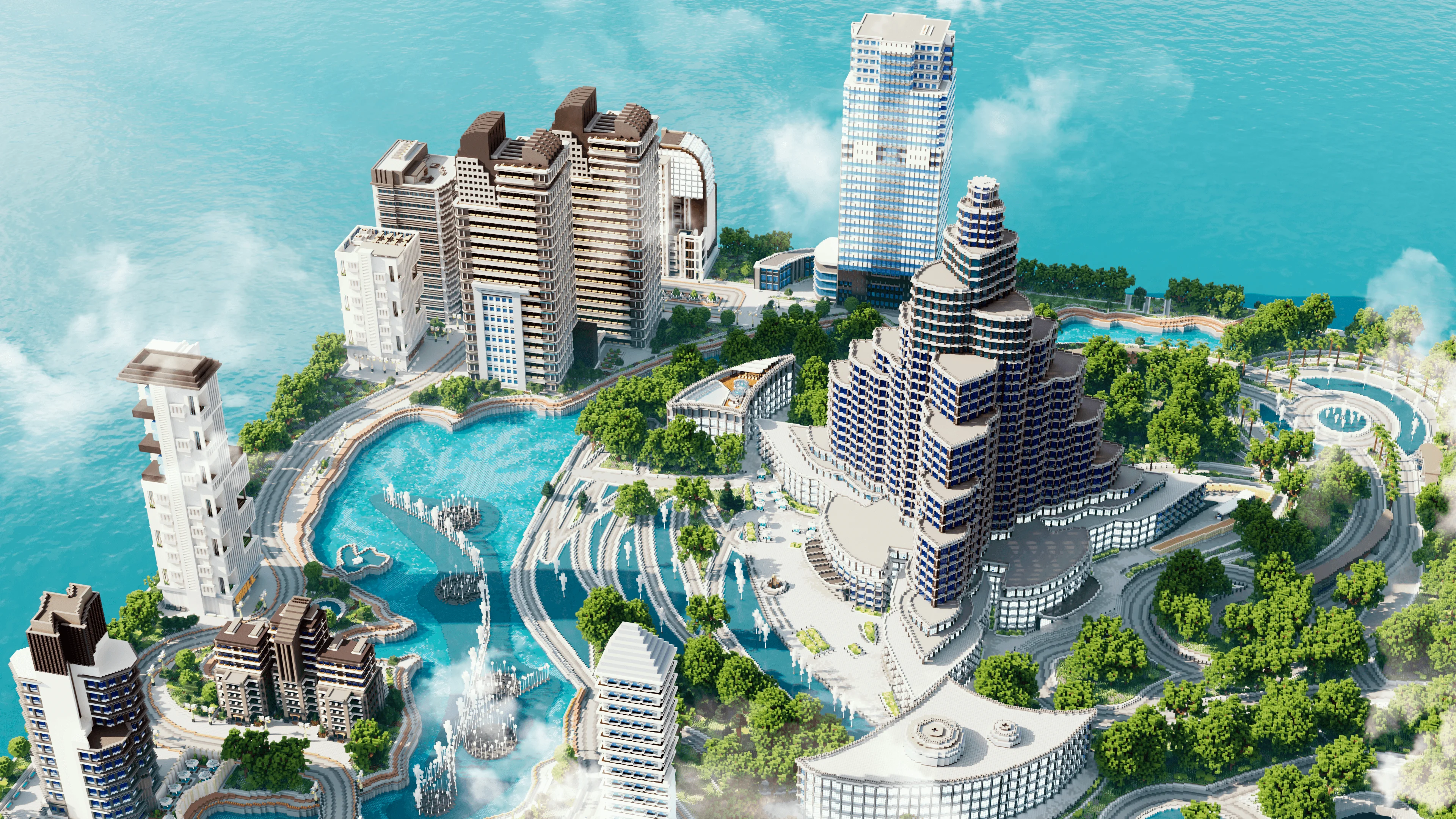 Skyline de Dubaï rebâti bloc par bloc dans Minecraft